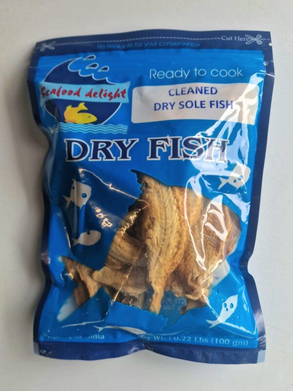 Dry sole fish cleaned / unakka nangu 100g